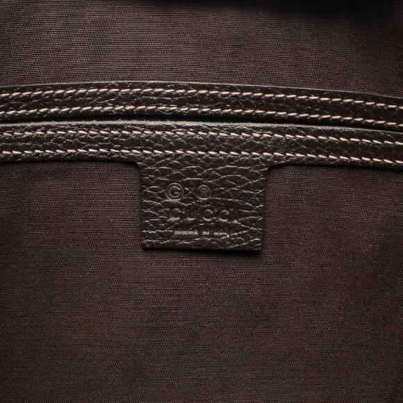 Gucci Shoulder Bag GG Crystal Abbey Beige Dark Brown Canvas - Picture 4 of 6